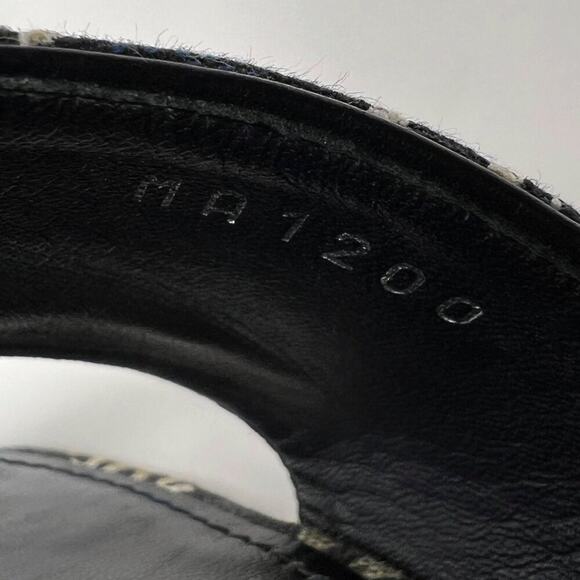 Louis Vuitton Monogram Denim Flat Slide‎ Sandals Blue Logo Print 37 - Picture 5 of 8